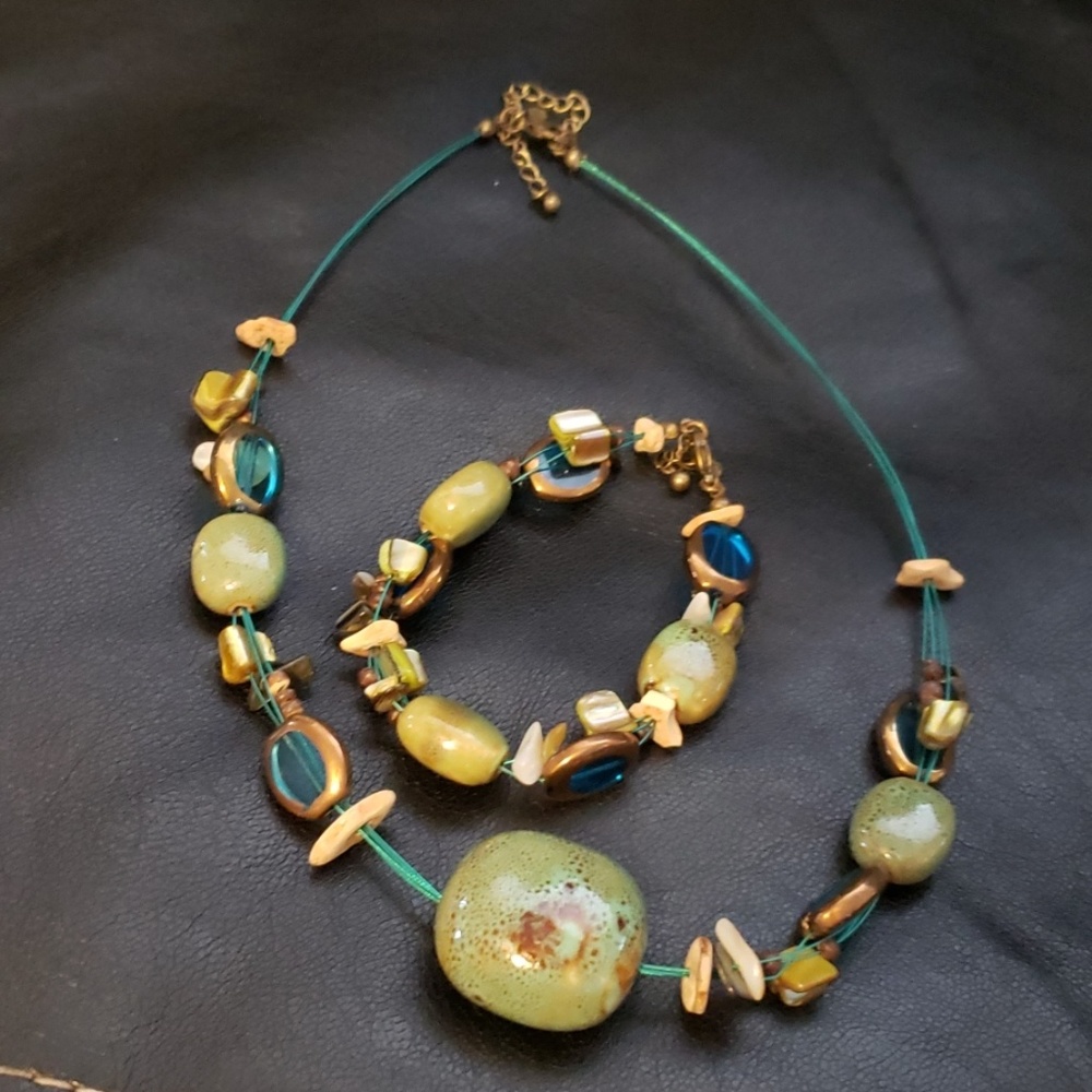 Premier design matching necklace and bracelet set